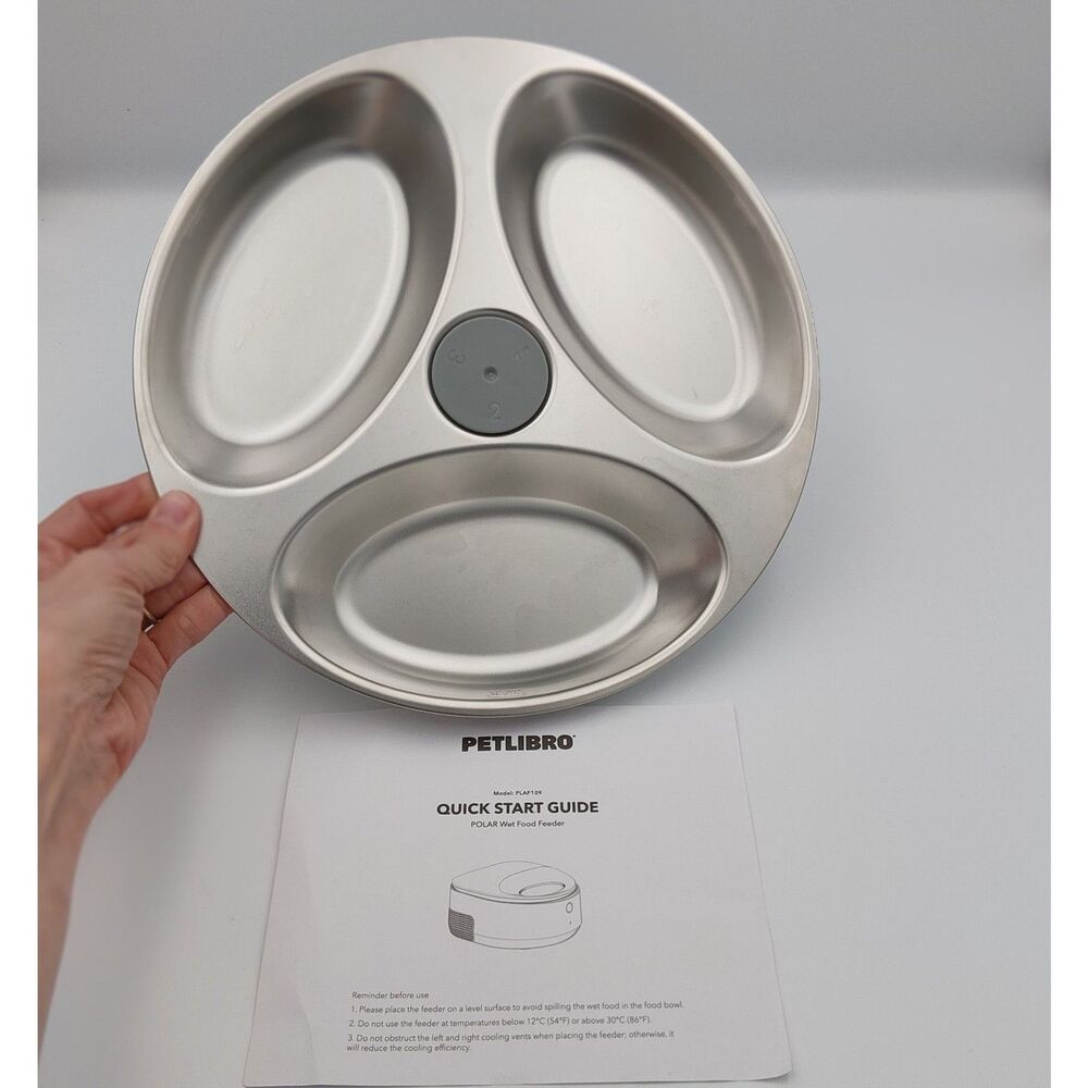 Stainless Steel Plate BOWL REPLACEMENT PART for Petlibro Polar PLAF109 MODEL